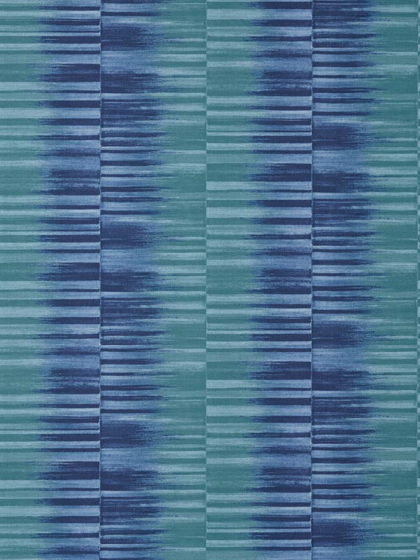 Mekong Stripe Turquoise and Navy Wallpaper T10088 by Thibaut Wallpaper for sale at Wallpapers To Go