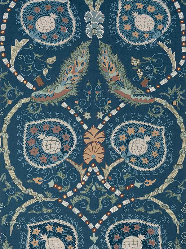 Lewis Navy and Teal Wallpaper T13217 by Thibaut Wallpaper for sale at Wallpapers To Go