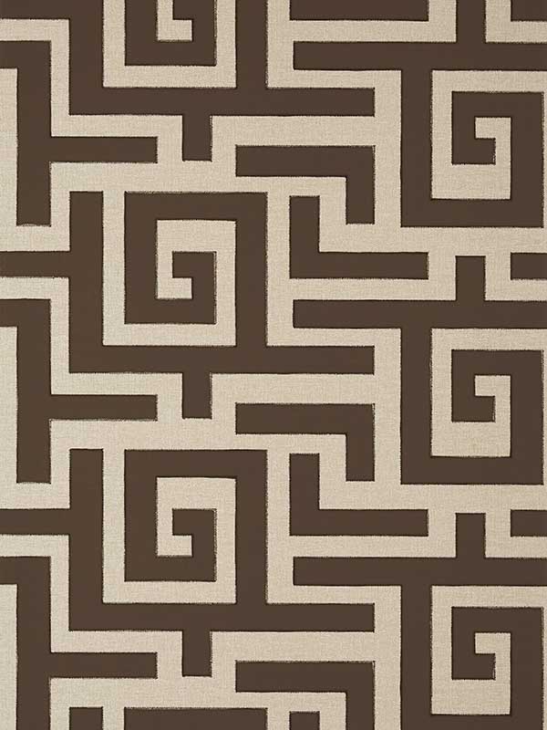 Tulum Brown Wallpaper T13226 by Thibaut Wallpaper for sale at Wallpapers To Go