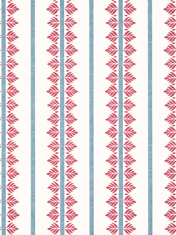 Fern Stripe Red and Blue Wallpaper AT15105 by Anna French Wallpaper for sale at Wallpapers To Go