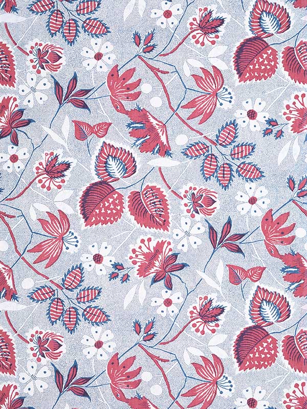 Indienne Hazel Red and Blue Wallpaper AT15115 by Anna French Wallpaper for sale at Wallpapers To Go